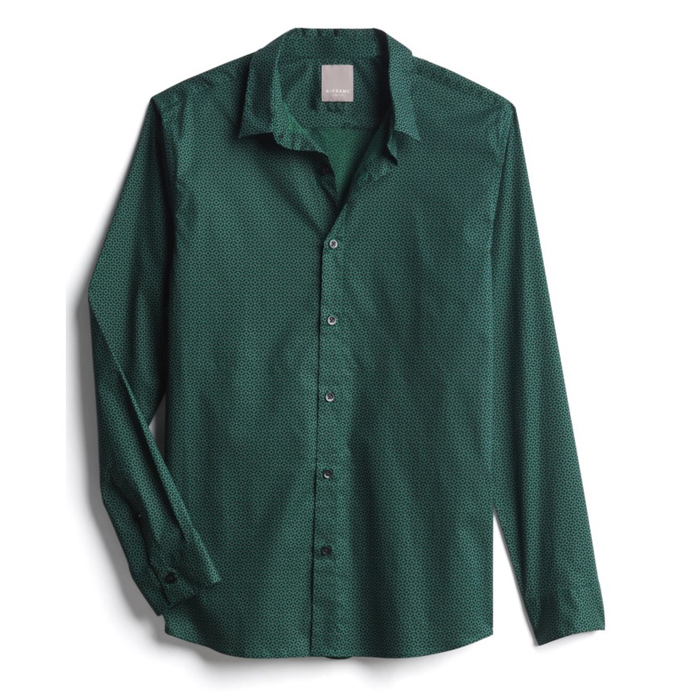 Dark Green Men’s Button Down Shirt